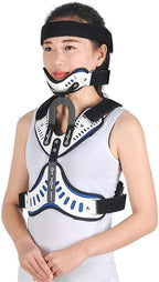 TIST Cervical Thoracic Orthosis,Adjustable Head Neck Chest Thoracic Halo Brace Fracture Fixation Cervical Vertebra Rehabilitation Support for Post Trauma