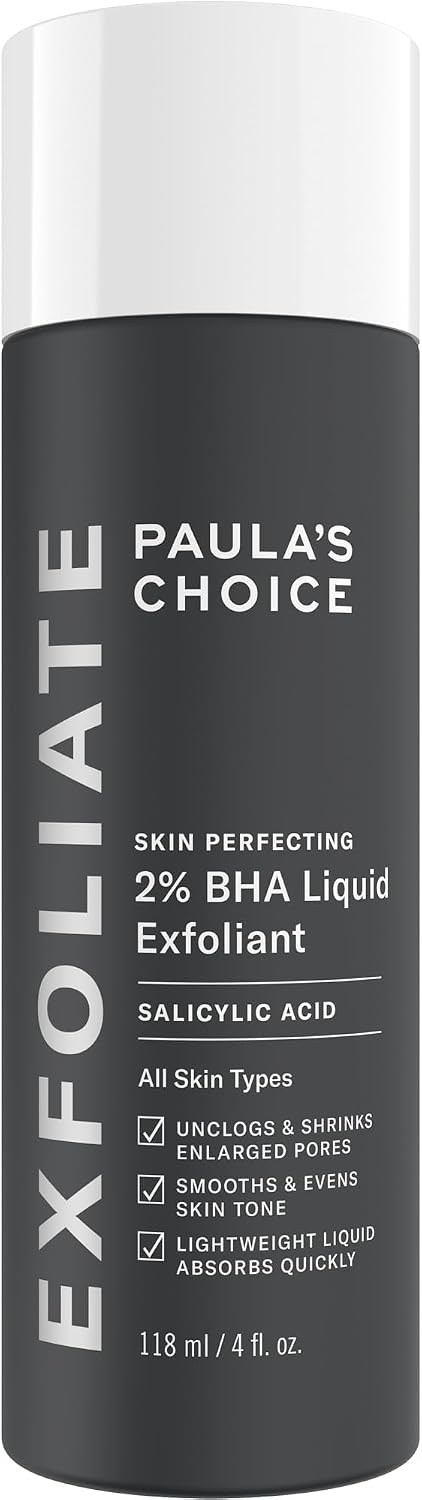 Paula's Choice SKIN PERFECTING 2% BHA Liquid Exfoliant with Salicylic Acid, Facial Polish for Enlarged Pores, Wrinkles & Fine Lines, Suitable for Blackhead-Prone Skin, Fragrance-Free