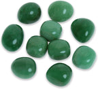 Brazilian Tumbled Polished Natural Green Aventurine Crystals, Crystals and Healing Stones Quartz Bulk for Wicca, Reiki, Healing Energy, Chakra Stones, Witchcraft Supplies(10 Pcs)