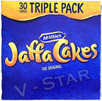 Full Box of MCVITIE'S JAFFA CAKES Triple Pack 6 CARTONS (3 X 10 Cake) 180 Cakes