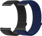 Harikiri 2 Pack Braided Nylon Watch Straps, Multiple Widths Available 18mm 19mm 20mm 22mm Quick Release Adjustable Elastic Nylon Watch Straps Replacement Wristband For 150 mm to 240 mm