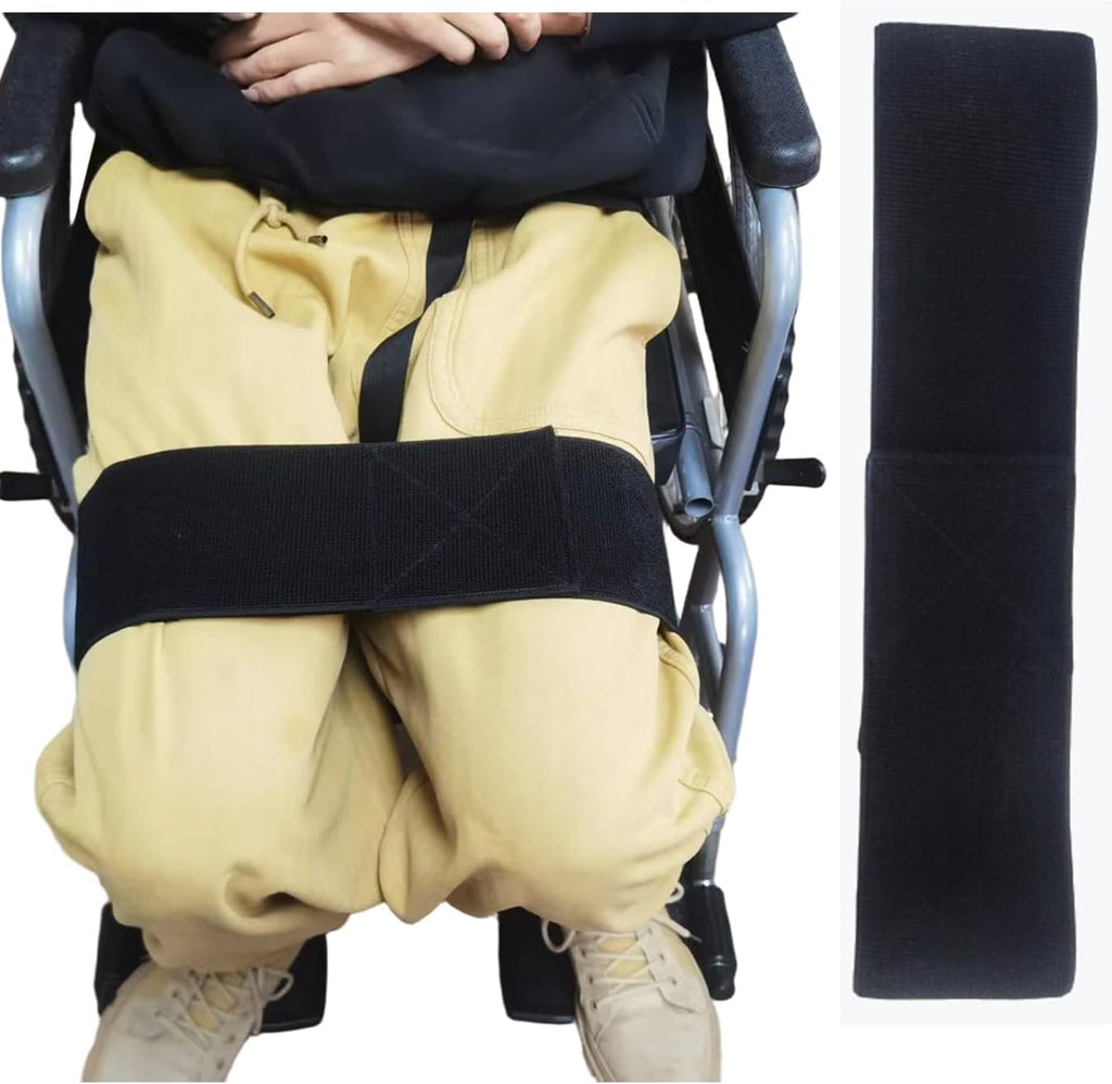 Wheelchair Thigh Leg Strap Wide Elastic for Keeping Legs Together Users Elderly Dementia Paralysis Parkinson Support Strap Wheelchair Thigh Leg Strap Wheelchair Strap Seat Belt Leg Support Strap