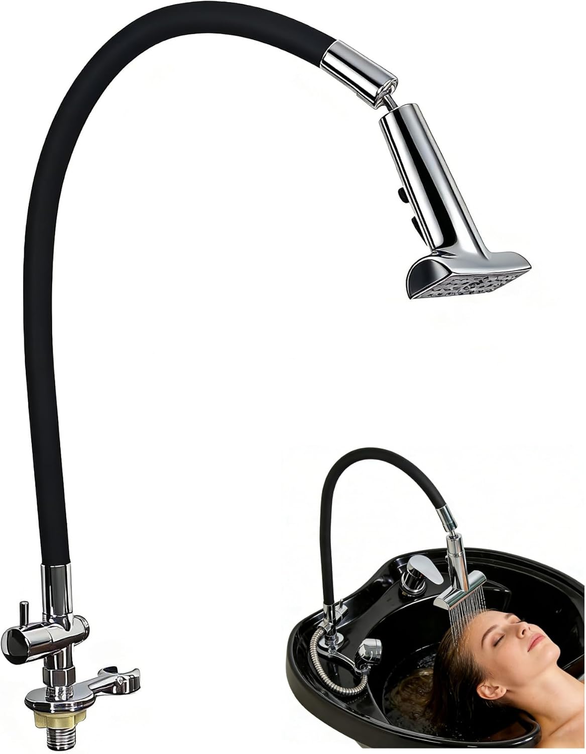 Head Spa Waterfall Equipment, Adjustable Shampoo Bowl Water Circulation Rack, Scalp Massage Water Outlet Basin Attachment Rack for Salon Home Massage
