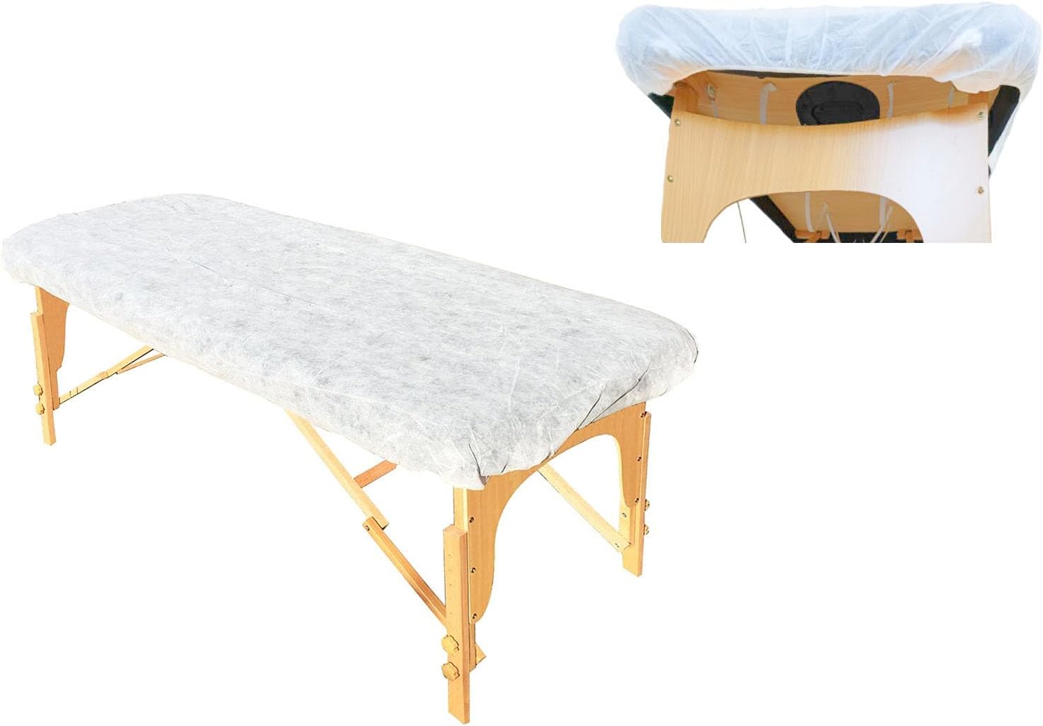 ZMDREAM Disposable Fitted Massage Table Sheets Bed Covers for Massage Beauty Tatoo 82 x 35 inches White/20