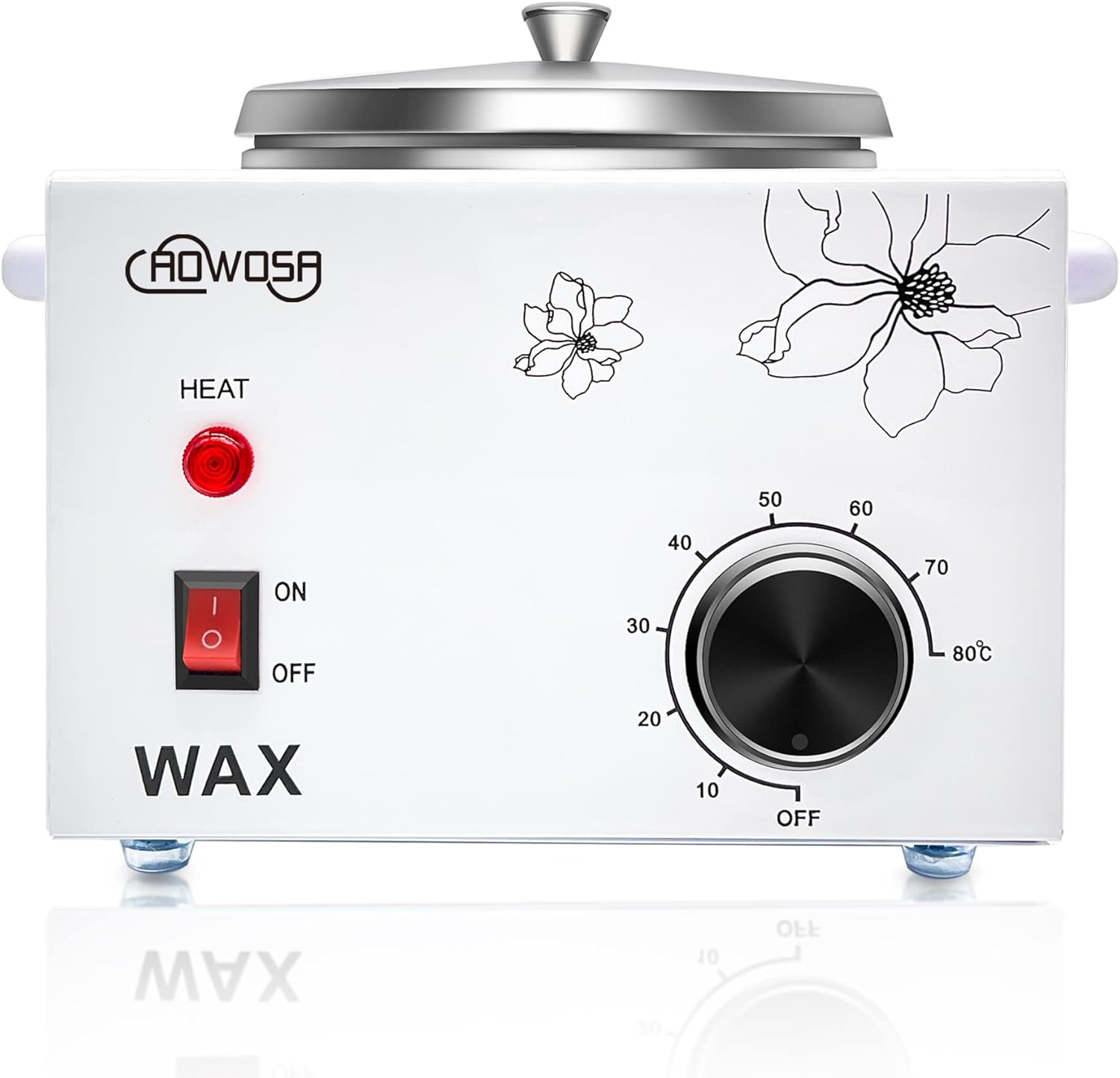 Single Wax Warmer Professional Electric Wax Heater Machine for Hair Removal, Large Waxing Pot Paraffin Facial Skin Body SPA Salon Equipment with Adjustable Temperature Set