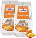 St Michel Traditional Madeleines French Sponge Cakes Made In France, Pack of 2 (250g each) Non-GMO. Total of 20 Individually Wrapped All Butter Traditional Madeleines Sponge Cakes