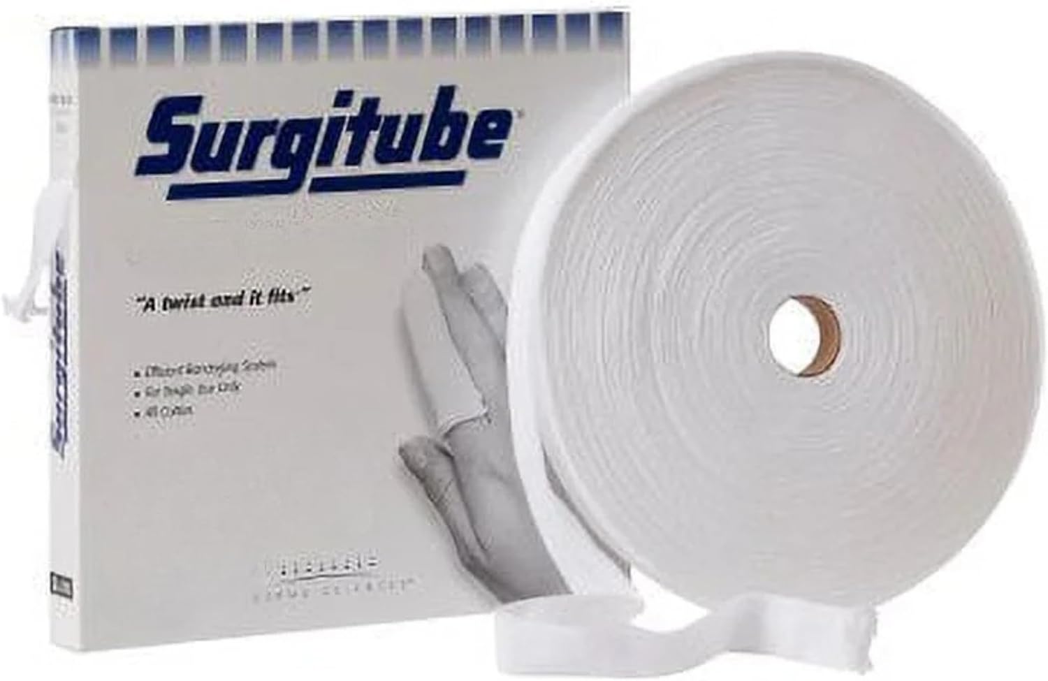 Surgitube Tubular Gauze, Size 2P – 7/8" x 50 yd, Closer Knit, Designed for Use Without Applicator – Part # GL242
