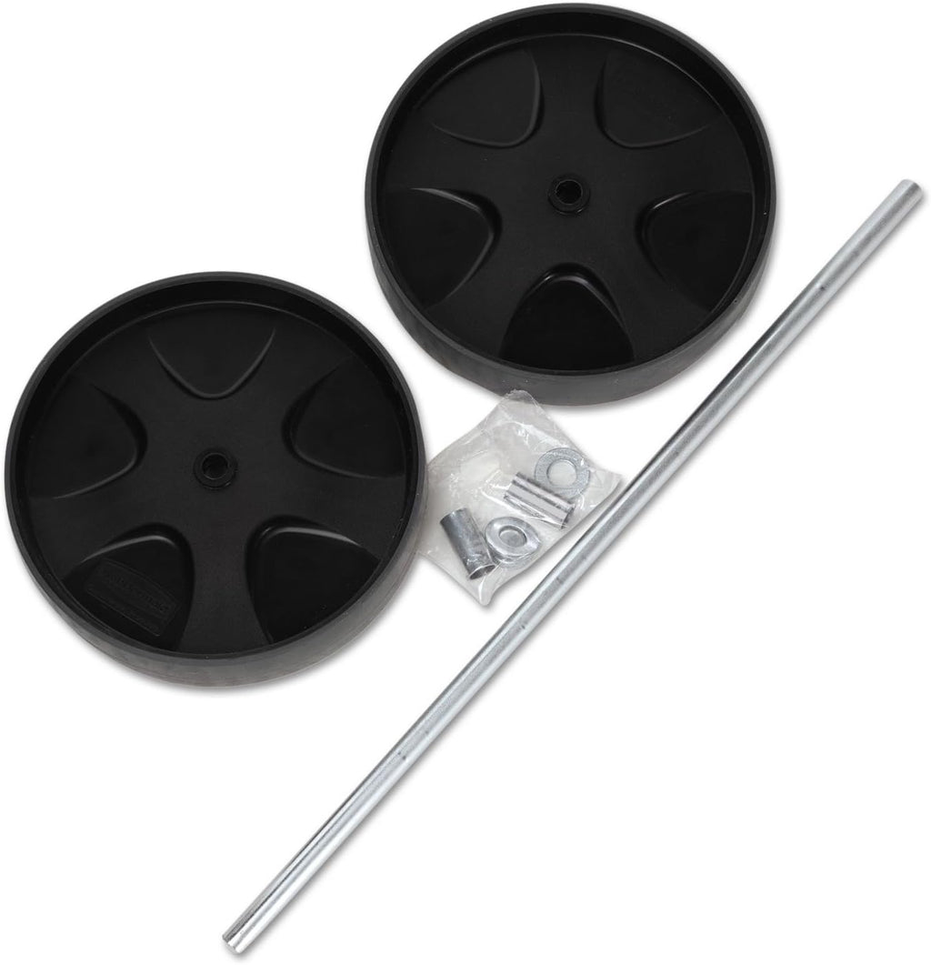 Rubbermaid Commercial Replacement Fixed-Position Bayonet Casters, 8-Inch Wheel, Gray, 2/Pack (RCP6173L9GRA)