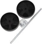 Rubbermaid Commercial Replacement Fixed-Position Bayonet Casters, 8-Inch Wheel, Gray, 2/Pack (RCP6173L9GRA)