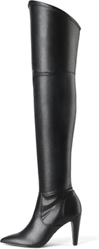 DREAM PAIRS Women's Thigh High Boots Over The Knee Heels Long Sexy Pointed Toe Boots