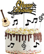9PCS Music Cake Toppers Birthday Music Note Guitar Party Decorations