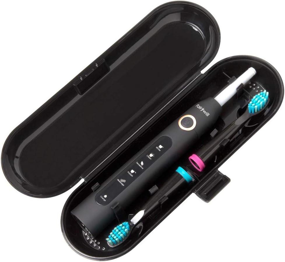Nincha Plastic Electric Toothbrush Travel Case for Fairywill/TEETHEORY/Seago/Dnsly Series Sonic Electric Toothbrush, Black