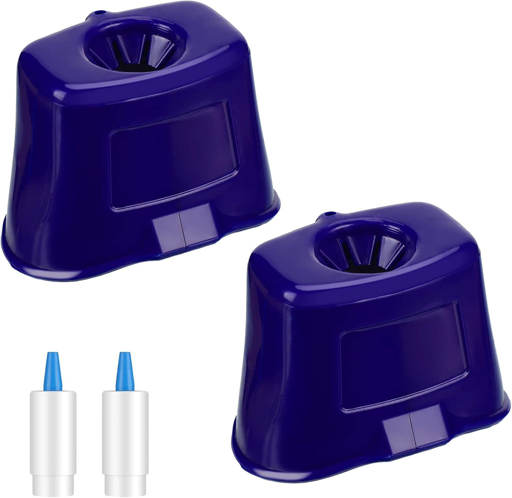 Jutom 2 Pcs Eye Drop Guide Dispenser Portable Reusable Eye Dropper Tool for Elderly, Blue Assist Device Helper Wash Cup Dispenser Aids for Bottles