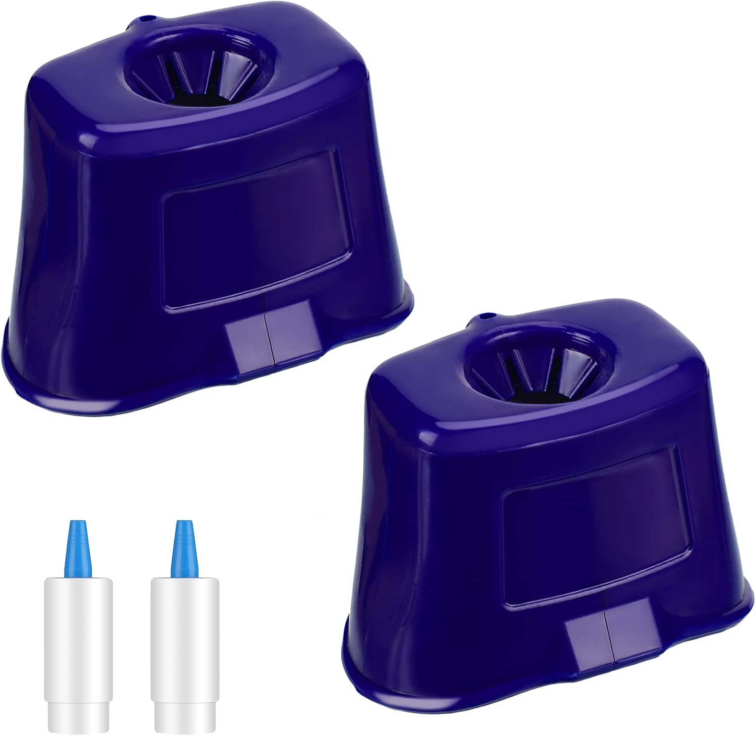 Jutom 2 Pcs Eye Drop Guide Dispenser Portable Reusable Eye Dropper Tool for Elderly, Blue Assist Device Helper Wash Cup Dispenser Aids for Bottles