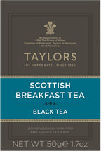 Taylors of Harrogate Scottish Breakfast Black Tea Individually Wrapped Bags, 20 Count (Pack of 1), Strong, Malty and Full, Caffeinated, Enjoy Hot or Iced, 20 Teabags