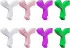 Chewies for Invisalign Aligner, DLENP 8 PCS Y-Shaped Chewies for Aligner Trays Seater Orthodontic Munchies for Invisalign (2 Pcs Unflavored,2 Pcs Strawberry, 2 Pcs Mint, 2 Pcs Grape)