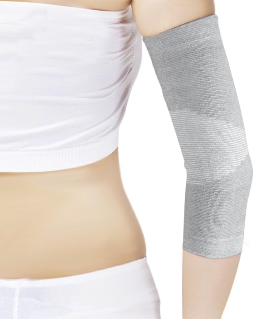 IPENNY Men Women Bamboo Charcoal Arm Compression Support Sleeve Elbow Brace for Tendonitis, Tennis, Basketball, Joint Pain Relief, Golfers, Weightlifting, Sports Stabilizer, Onesize