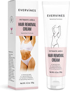 Hair Removal Cream for Women: Fast, Painless Depilatory for Bikini, Pubic, Legs, Arms, Underarms – Sensitive Skin Safe, Travel & Home Use with Scraper – 4.2oz (1 pack)