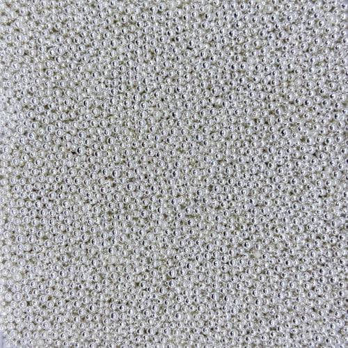 Dynastang 2mm Silver Pearls Sprinkles Edible Pearls Cake Decorating Stars Cake Decorations Cupcake Toppers Cookie Decorating Perfect for Cakes, Cupcakes, Desserts Toppings 3OZ