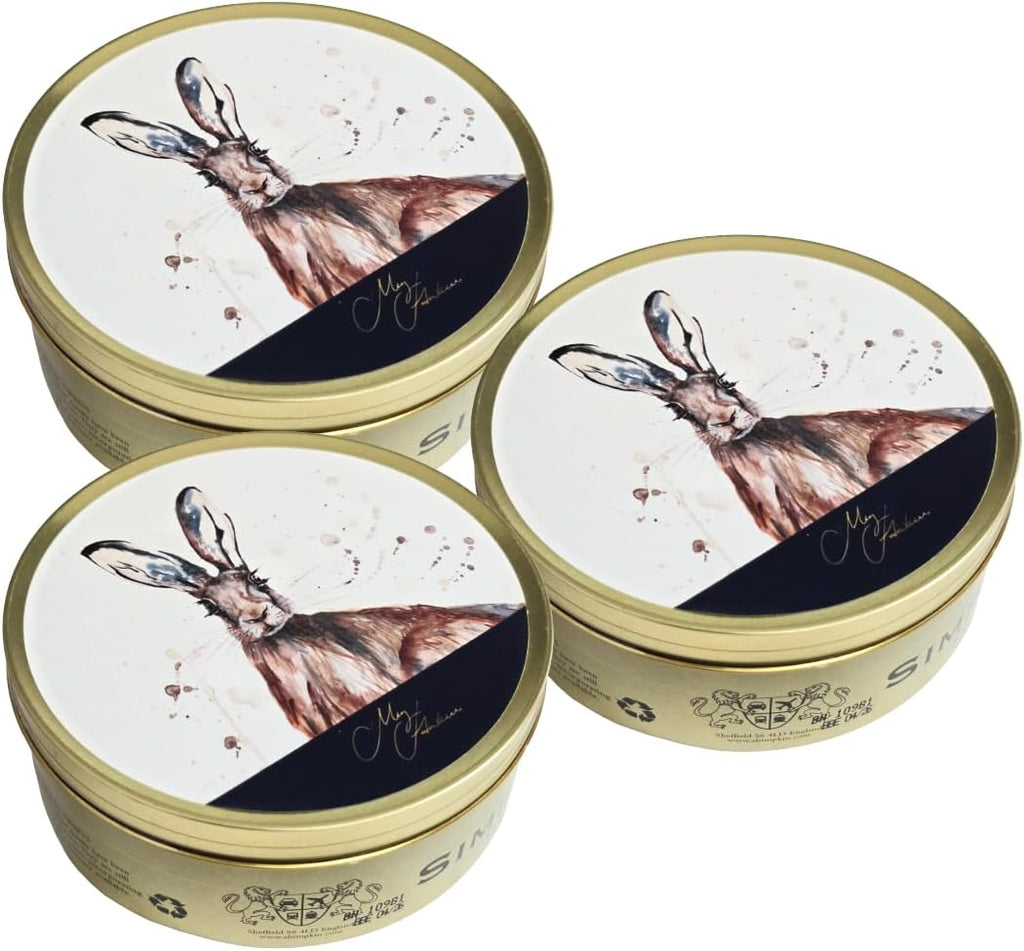 Simpkins - Meg Hawkins - Hare Tin with Mixed Fruit Drops - Travel Sweets 175g - Pack of 3 in Premier Life Store Box