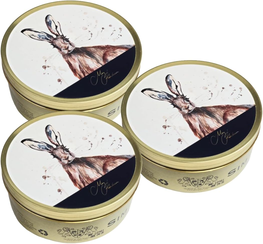 Simpkins - Meg Hawkins - Hare Tin with Mixed Fruit Drops - Travel Sweets 175g - Pack of 3 in Premier Life Store Box