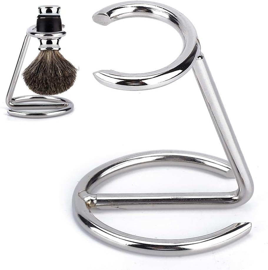 Shaving Brush Holder Men Shaving Brush Stainless Steel Stand Razor Holder for Salon Home Travel Use
