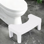 Resze Squatty Potty for Adults, 6.7" Toilet Stool, Non-Slip Bathroom Stool, Toilet Stool Squat Adult, Poop Stool for Bathroom,Portable Foot Rest for Travel, Adults, Seniors, Kids, Lightweight, White