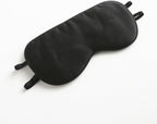 Tim & Tina 100% Natural Silk Sleep Mask Soft Comfortable Smooth Eye Mask with Adjustable Strap Blindfold for Women Men Black - Two Straps