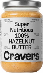 Cravers 100% Hazelnut Butter | Only 1 Ingredient | Vegan, Gluten-Free, Keto-Friendly, No Palm Oil | Non-GMO | Sugar Free Hazelnut Spread, 12oz, 1 Jar
