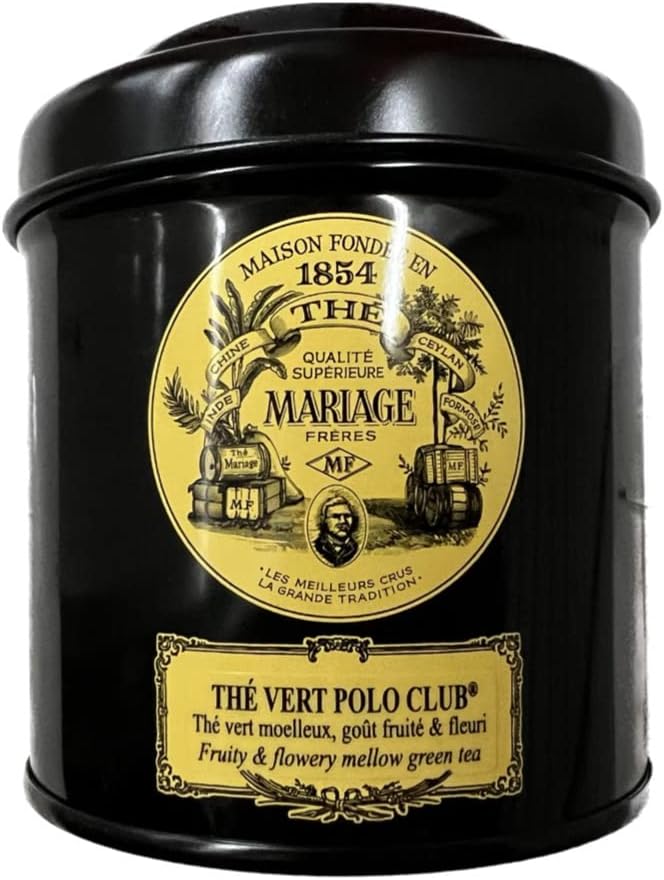 Mariage Freres The Vert Polo Club, Green Tea, 100g Loose Tea in a Tin Caddy (1 Pack)