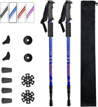 Aihoye Trekking Poles Shock Absorbing Adjustable Hiking or Walking Sticks for Hiking Collapsible Strong, 2-pc Pack Lightweight Walking Pole, All Terrain Accessories and Carry Bag