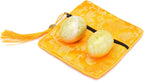 BRABUD Oval Marble Baoding Chinese Health Exercise Stress Balls in Natural Stone Craft Collection BS174 (Light Green)