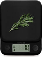 Food Scale Kitchen Scale Weight Grams and Ounces Small Digital Scale for Weight Loss Baking Cooking Coffee of NUTRI FIT, Max 11lb 0.5g Increment, LCD Smart Tare, Easy to Use for Travel, AAA Battery