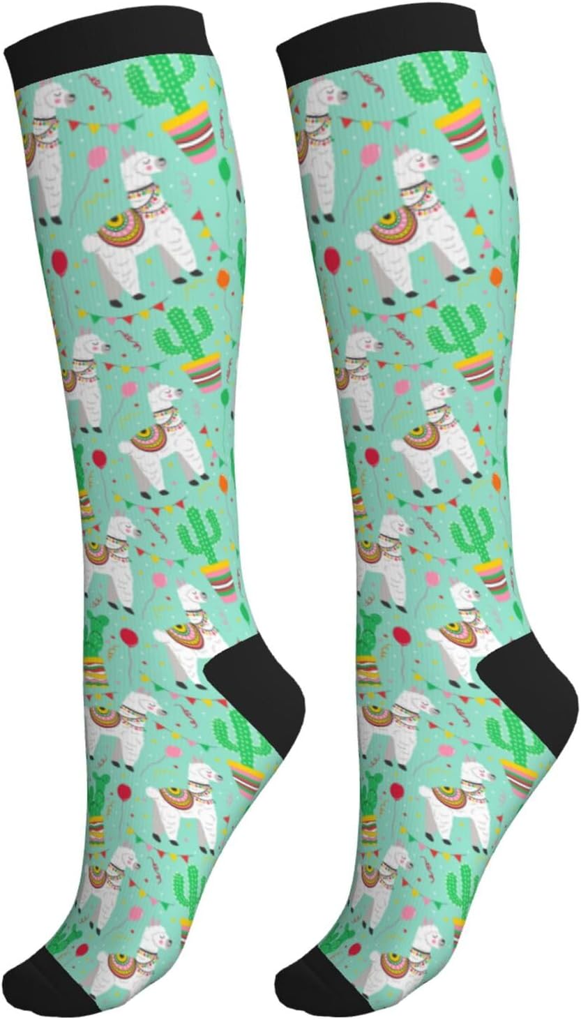 Avocado Compression Socks Women Men Knee High Stock for Running Work Support Nurses Travel