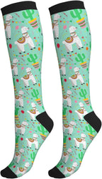 Avocado Compression Socks Women Men Knee High Stock for Running Work Support Nurses Travel