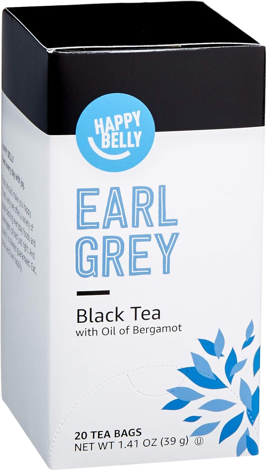 Amazon Brand - Happy Belly Earl Grey Tea Bags, 20 Count (Pack of 1)