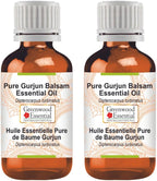 Greenwood Essential Pure Gurjun Balsam Essential Oil (Dipterocarpus turbinatus) Steam Distilled (Pack of Two) 100ml X 2 (6.76 oz)
