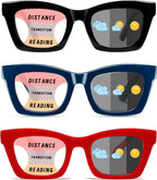 Hubeye Progressive Reading Glasses For Women Fashion Style Blue Light Blocking Computer Multifocus Square Reader