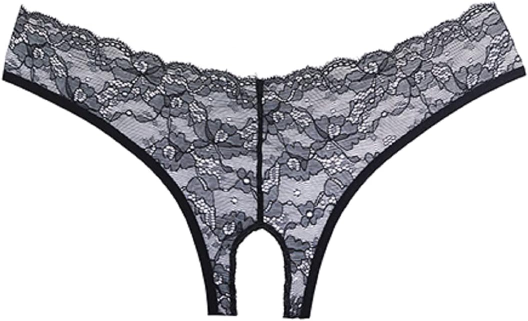 Allure Lingerie - Adore Crush Lace Open Panty Black O/S