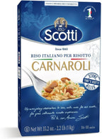 Riso Scotti, Carnaroli Risotto Rice, 2.2 lbs (1 kg), product of Italy, chef selected, gluten free, non-gmo, vacuumed packed