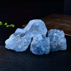 1LB Natural Blue Calcite Raw Healing Crystals, Energy Stones for Meditation, Reiki, Chakra Balancing, Home Décor and Spiritual Gifts (10-30mm)