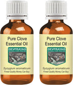 Pure Clove Essential Oil (Syzygium aromaticum) Steam Distilled (Pack of Two) 100ml X 2 (6.76 oz)