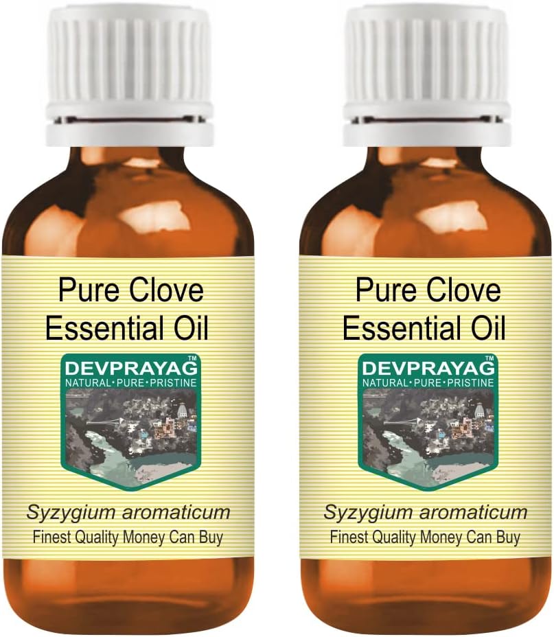 Pure Clove Essential Oil (Syzygium aromaticum) Steam Distilled (Pack of Two) 100ml X 2 (6.76 oz)