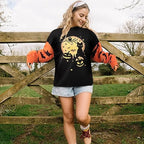 FRYAID Halloween Sweatshirt Women Cute In My Spooky Season Era Ghost Graphic Shirt Halloween Sweater Long Sleeve Pullover Top