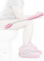 Butt Wiper Tool, 15.7" Comfort Wipe Toilet Aid for Wiping Bottom, Bottom Buddy Wiping Aid for Disabled, Elderly, Overweight, Pregnant People, Easy to Use Bottom Buddy Wiping Assist Tool Pink