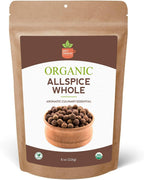 SPICY ORGANIC Pure Organic Allspice Berries Whole 8 oz. – Certified USDA Organic - Premium Pimento Seeds and Peppers for Baked Goods, Pickles, Marinades, Stews, and Sauces.