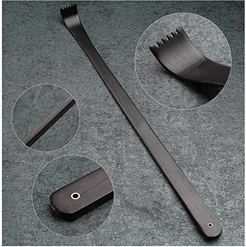 Tomorotec 100% Natural Wood Back Massager, Therapeutic Back Scratchers, Body Relaxation Massager Set for Itching Relief (16 inch, Black)