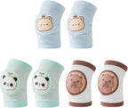 Baby Knee Pads for Crawling, 3 Pairs Breathable Knee Pads for Kids Toddler Knee Pad, Soft Baby Helmet for Crawling Walking, Rodilleras Para Bebe (Blue+Yellow+Brown)