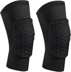 SUJAYU 2 Pack Knee Compression Sleeves Men Women, EVA Honeycomb Light Compression Leg Sleeves, Wrestling Knee Sleeve Volleyball Knee Sleeve Basketball knee Sleeve (Black, XX-Large)