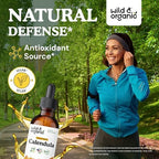 Wild & Organic Calendula Flowers Supplement - Antioxidant, Immune & Skin Support - Add to Tea Liquid Drops - Calendula Tincture - Vegan, Alcohol & Sugar-Free - 2 fl oz